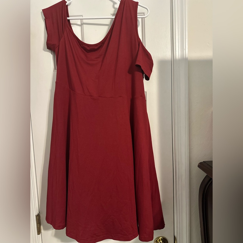 SHEIN Curve Burgundy Dress 2XL
